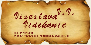Višeslava Videkanić vizit kartica